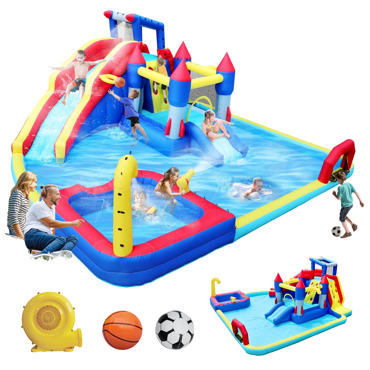 10 in1 Inflatable Slide Water Park and Bouncing House