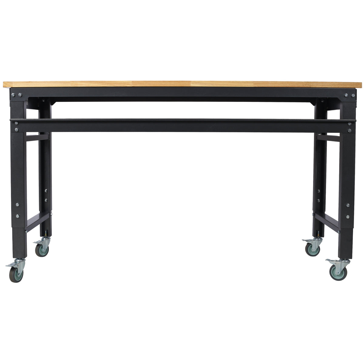 Premium Rolling Workbench with Adjustable Height - Dark Gray,Wood