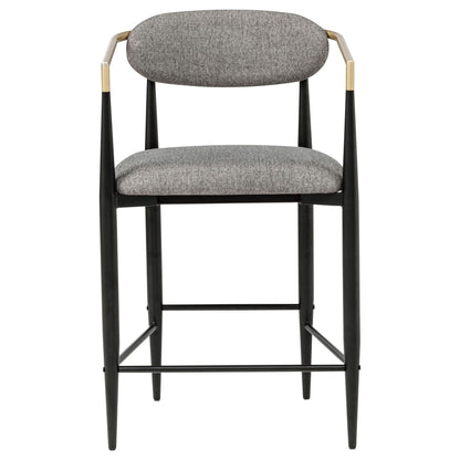 Tina Fabric Upholstered Counter Chair Dark Grey (Set of 2)