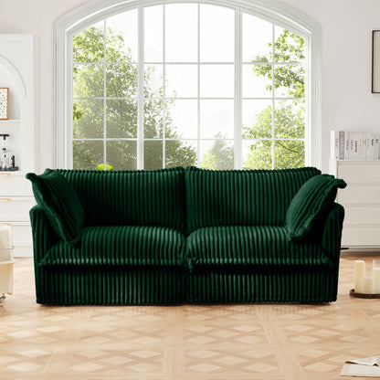 Modern Slipcovered 2-Seat Sofa Couches for Living Room