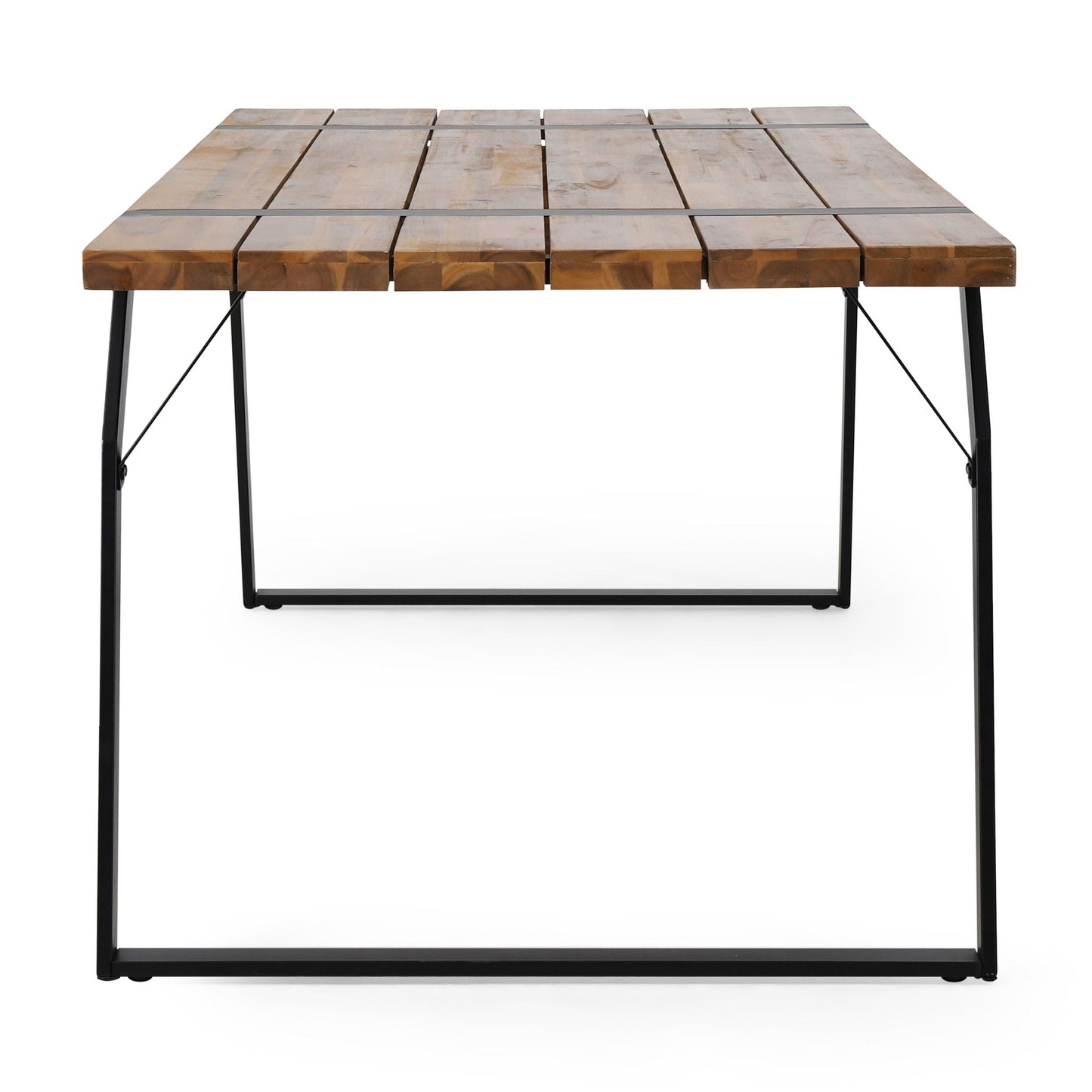 Zora Dining Table Industrial & Iron Table - Black