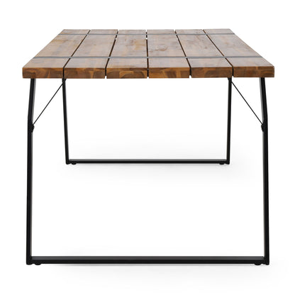 Zora Dining Table Industrial & Iron Table - Black