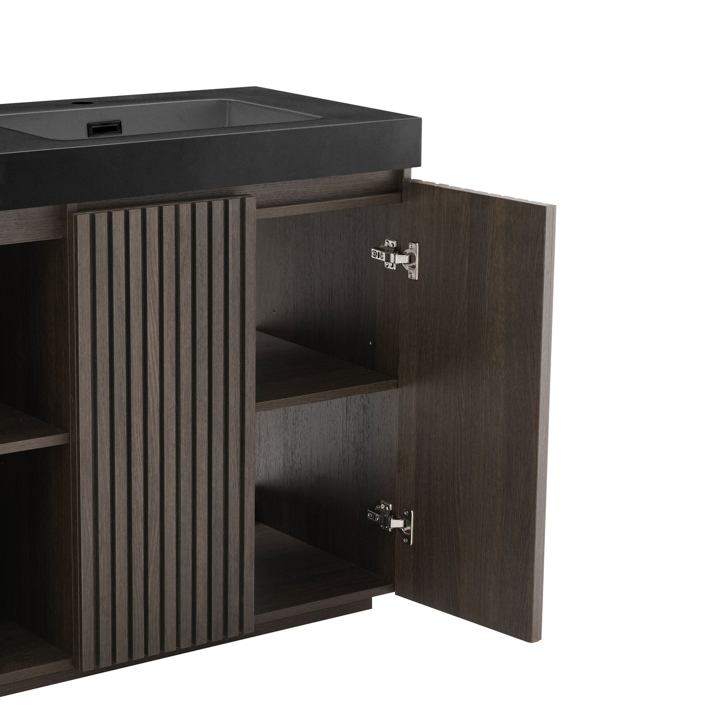 Galan 60" Smoked Oak Bathroom Vanity