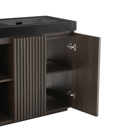 Galan 60" Smoked Oak Bathroom Vanity