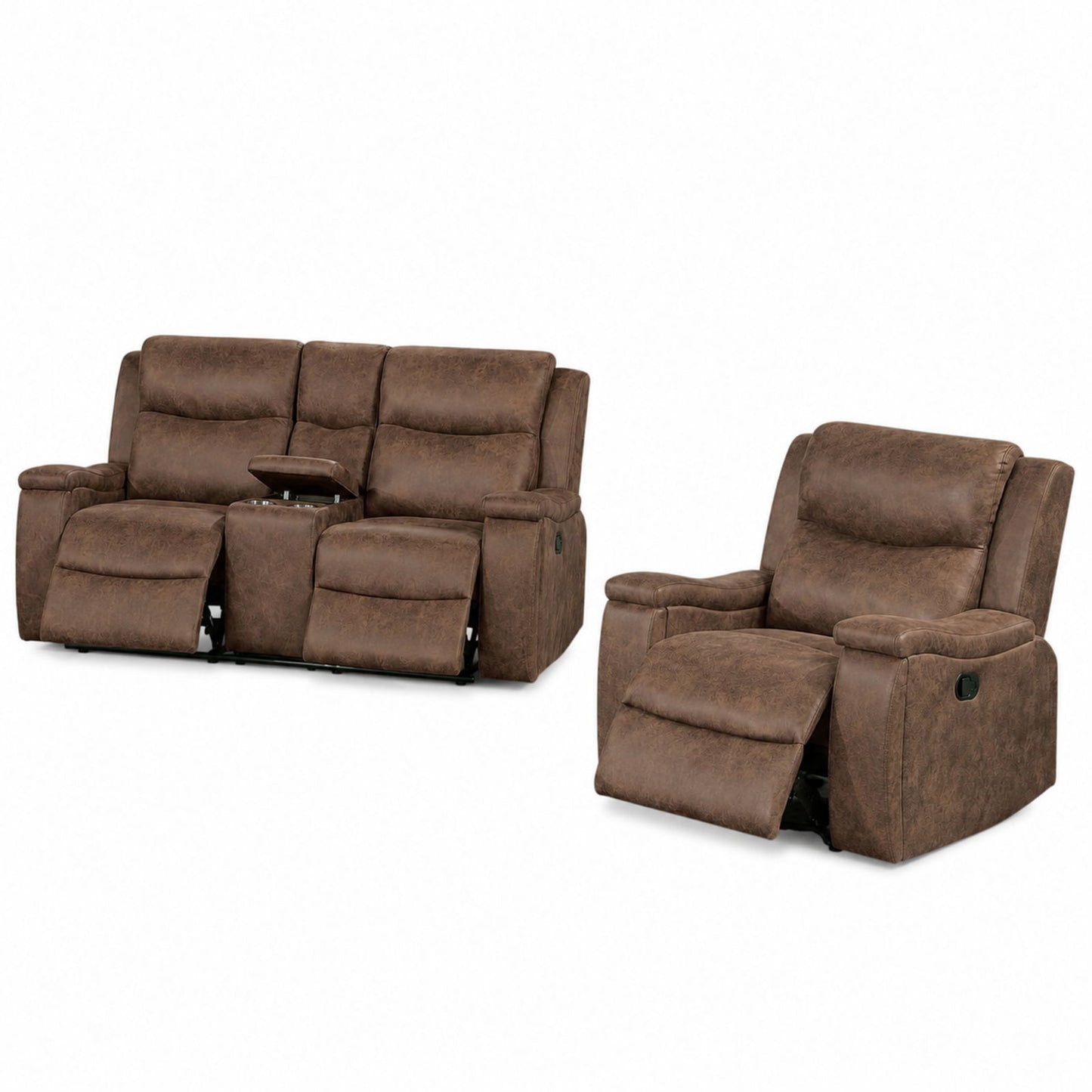 Modern Manual Motion Living Room Set & Hidden Cup Holders