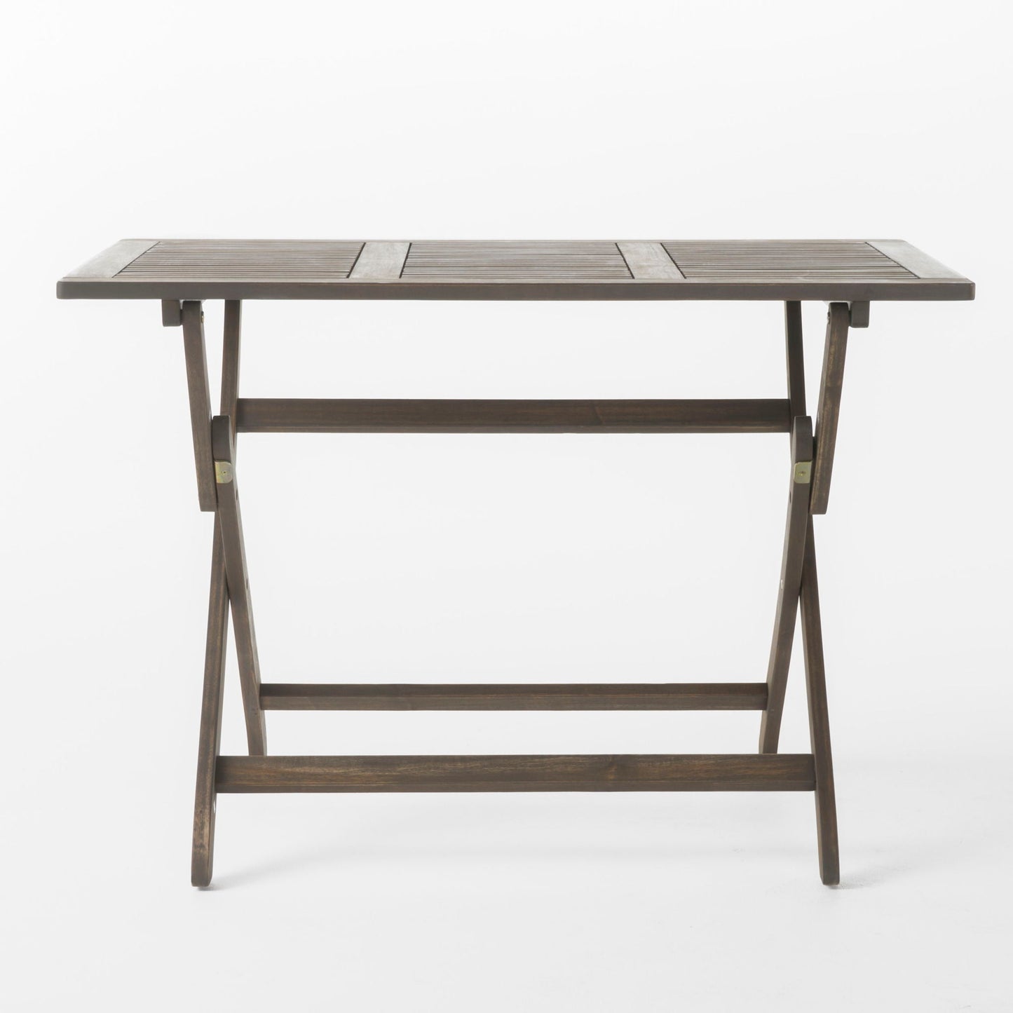 Blissique Outdoor Foldable Wood Dining Table With Slat Design