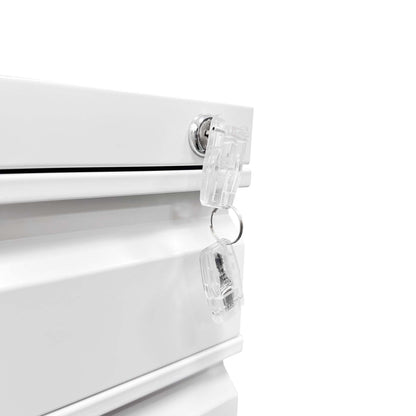 Metal Drawer Mobile File Cabinet With Lock For Home Office Organizer