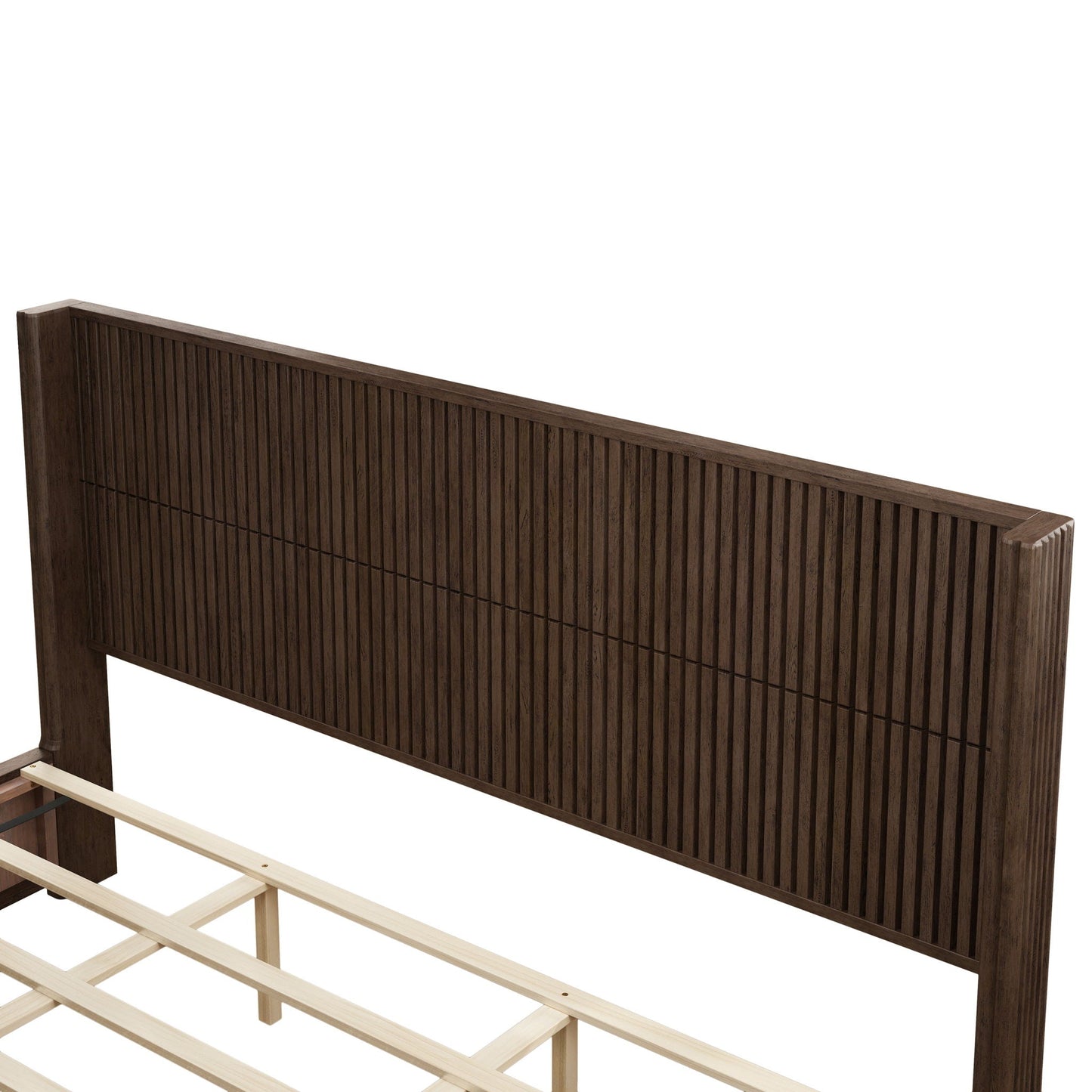 Platform Bed Frame With Headboard, Floor Standing Design