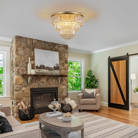 Gold Luxury Modern Style Crystal Ceiling Chandelier