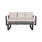 3 Person Sofa With Rectangular Coffee Table, Cushions Tino Tino - Beige