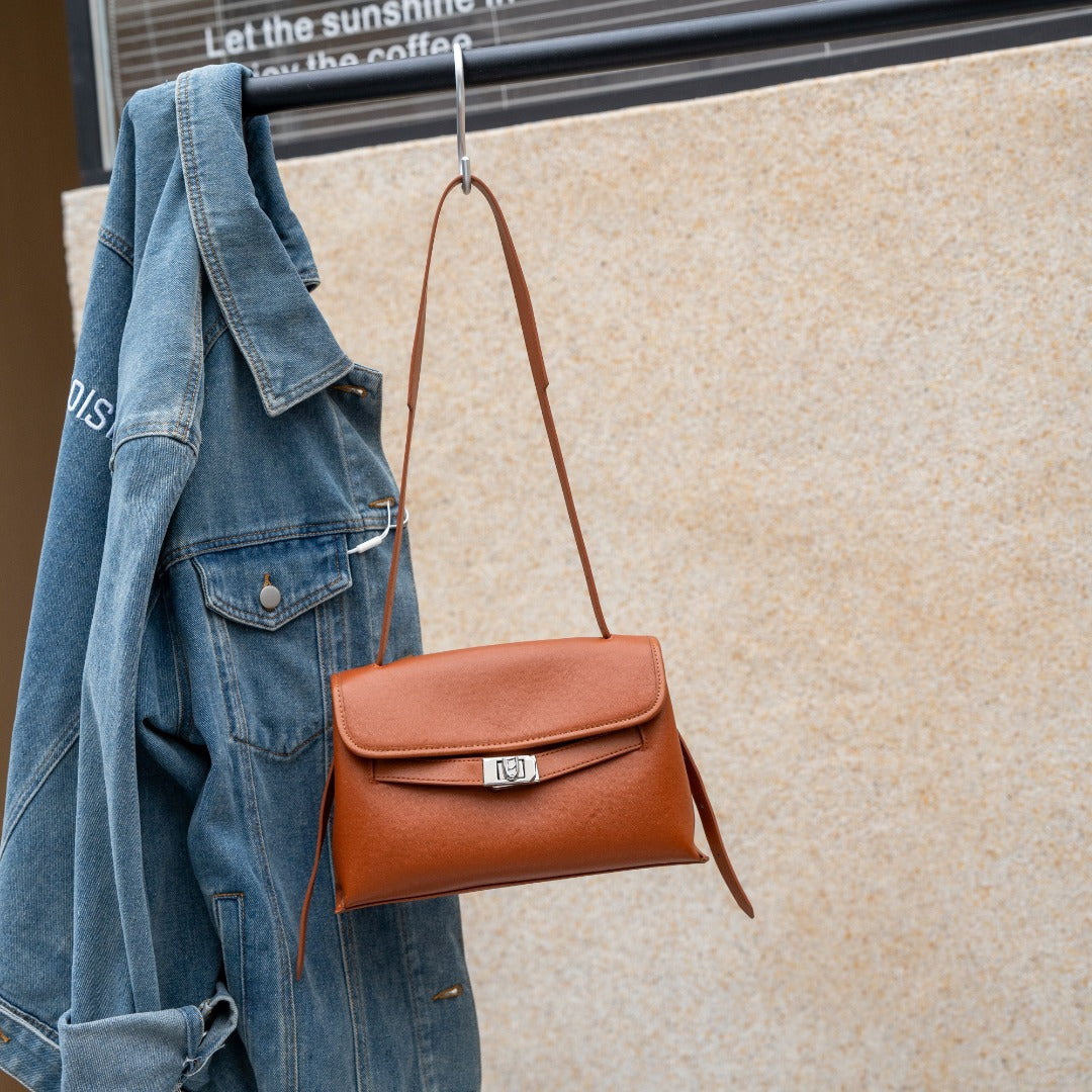 First-layer Vegetable-tanned Cowhide Kelly Bag 2026 New Small Square Bag, Retro Commuter Bag, Large Capacity Crossbody And Shoulder Bag For Women