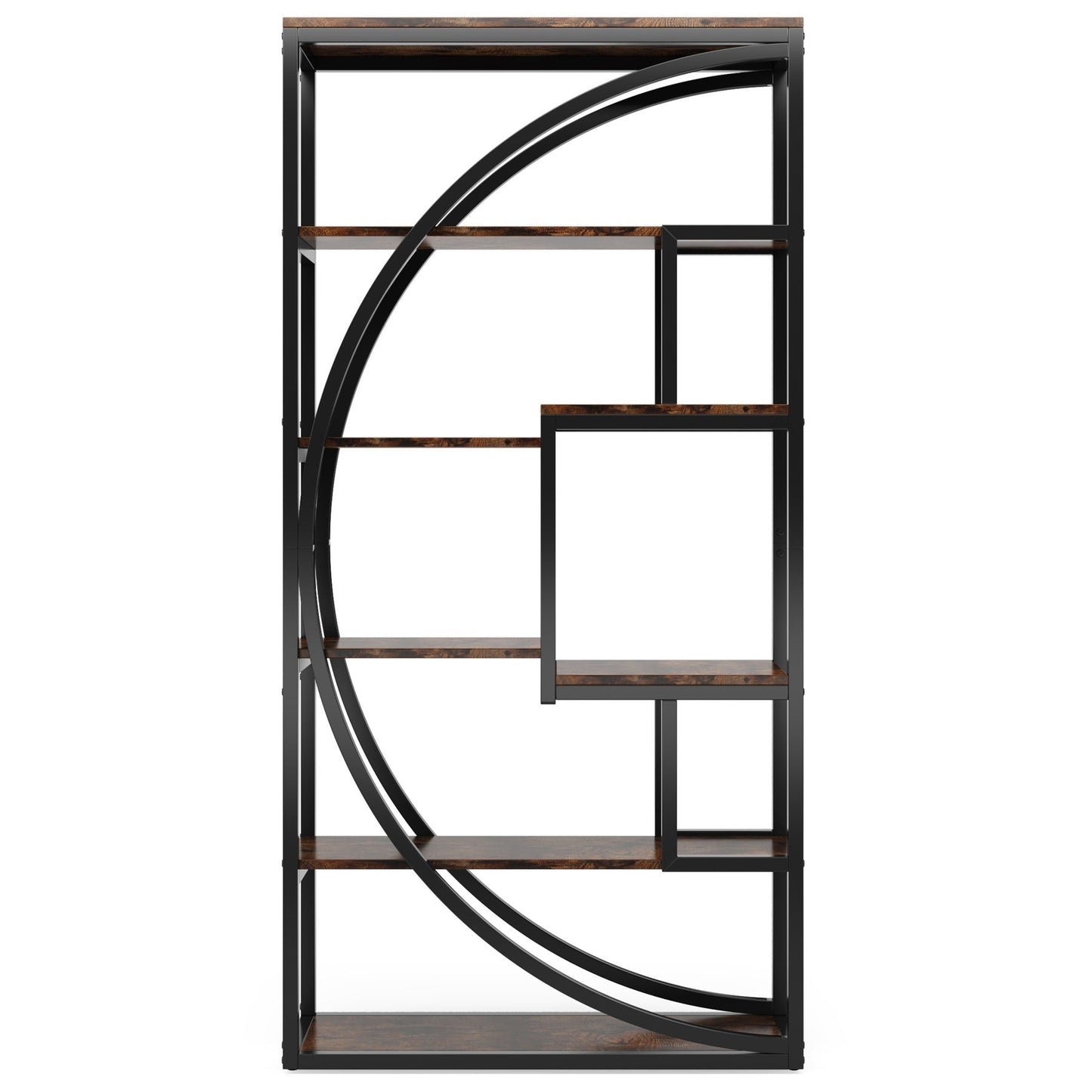 5 Tier Etagere Bookshelf With 8 Open Shelves Organizer For Living Room