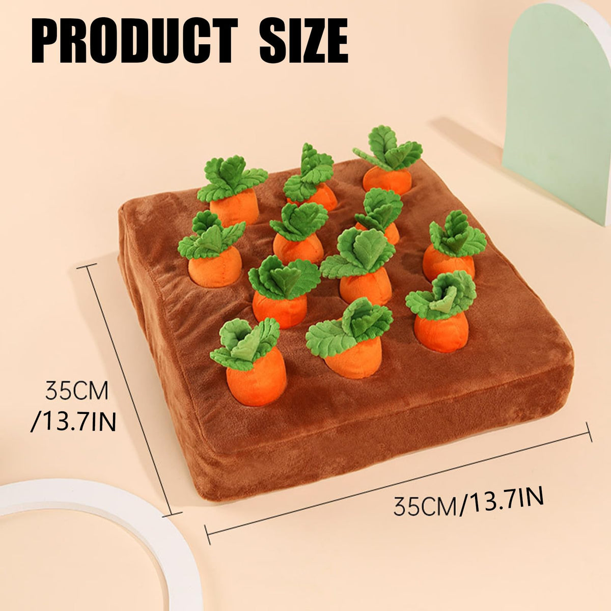 Carrot Dog Toy, Snuffle Mat For Dogs Toy Carrot, Interactive Carrots Dog Plush Puzzle Toys,Carrot Garden Dog,Dog Carrot Toys Pet Stress Relief With 12 Carrots