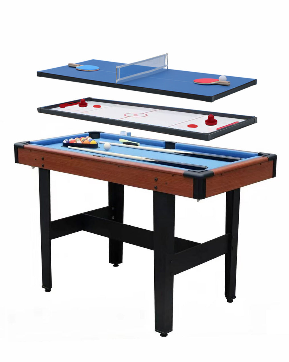 48-Inch Combo Game Table Set for Home and Game Room