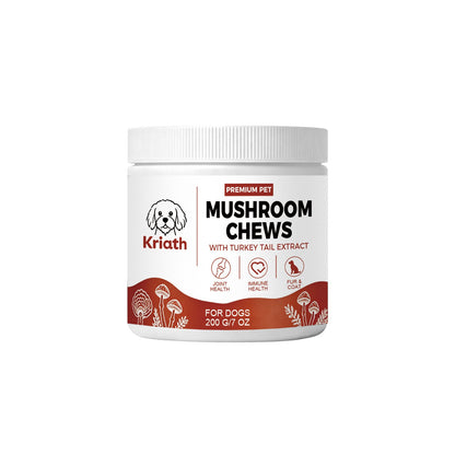 Kriath Mushroom Chewable Tablets For Dogs, Dog Dietary Nutritional Tablets, Daily Feeding Supplement Nutritional Products