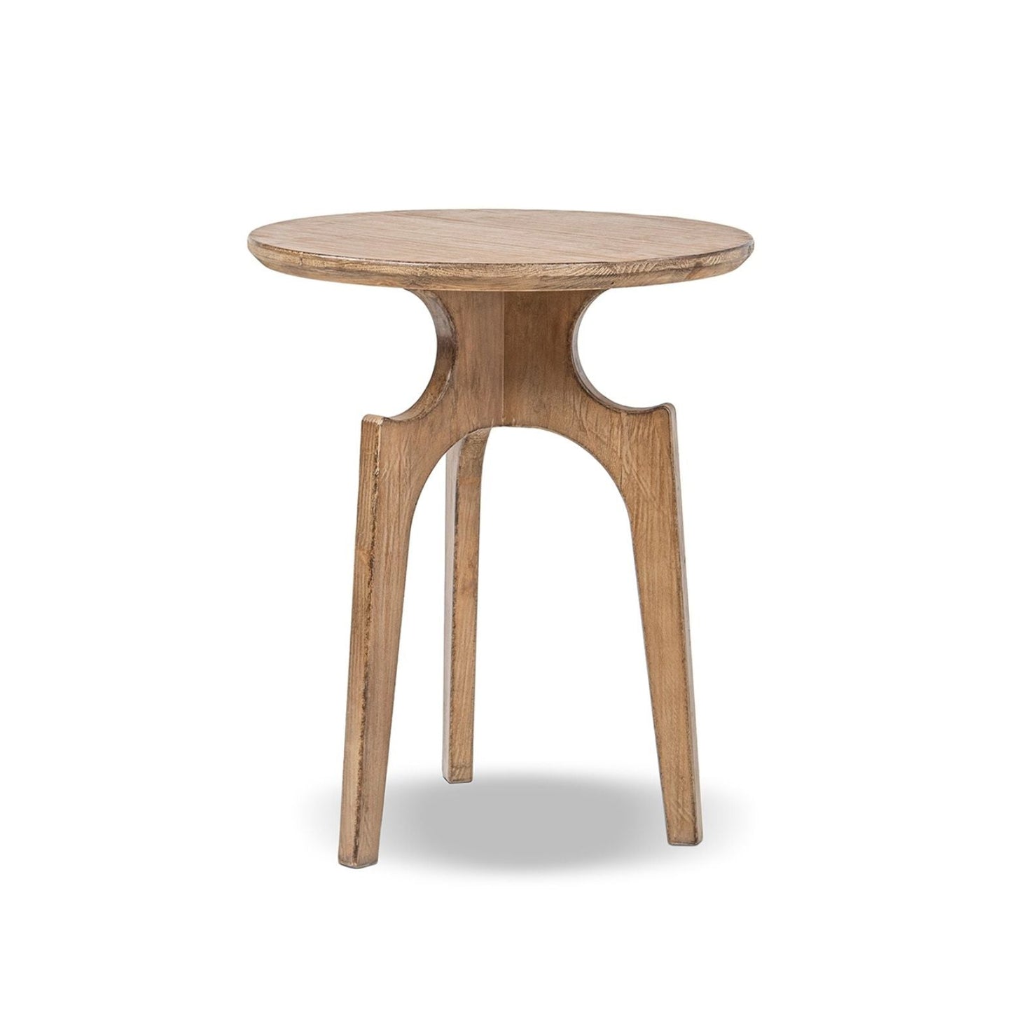 Carmel - Round Side Table - Antique Brown