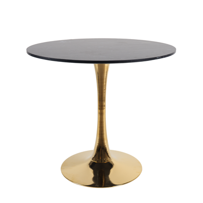 Mid-Century Black Marble Tulip Table
