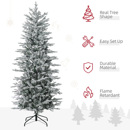 HOMCOM 6ft Tall Prelit Artificial Christmas Tree