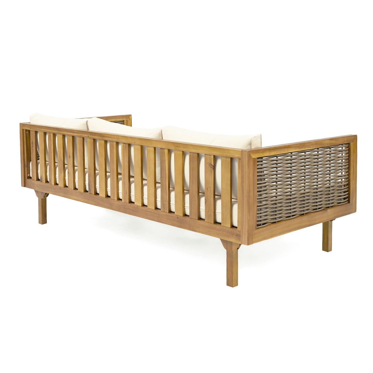 Claremont 3 Seater Daybed Teak Acacia Wood Water Resistant Cushions
