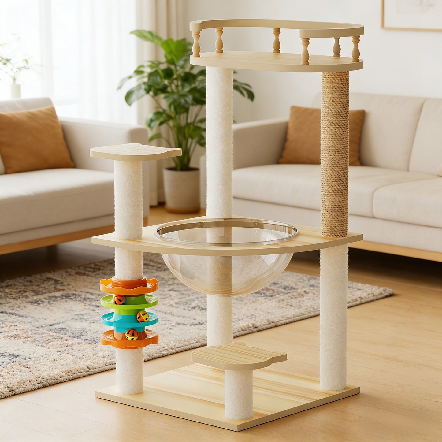 32.2" Modern Cat Tower for Indoor Cats