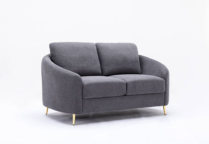 Yuina Linen Loveseat - Gray