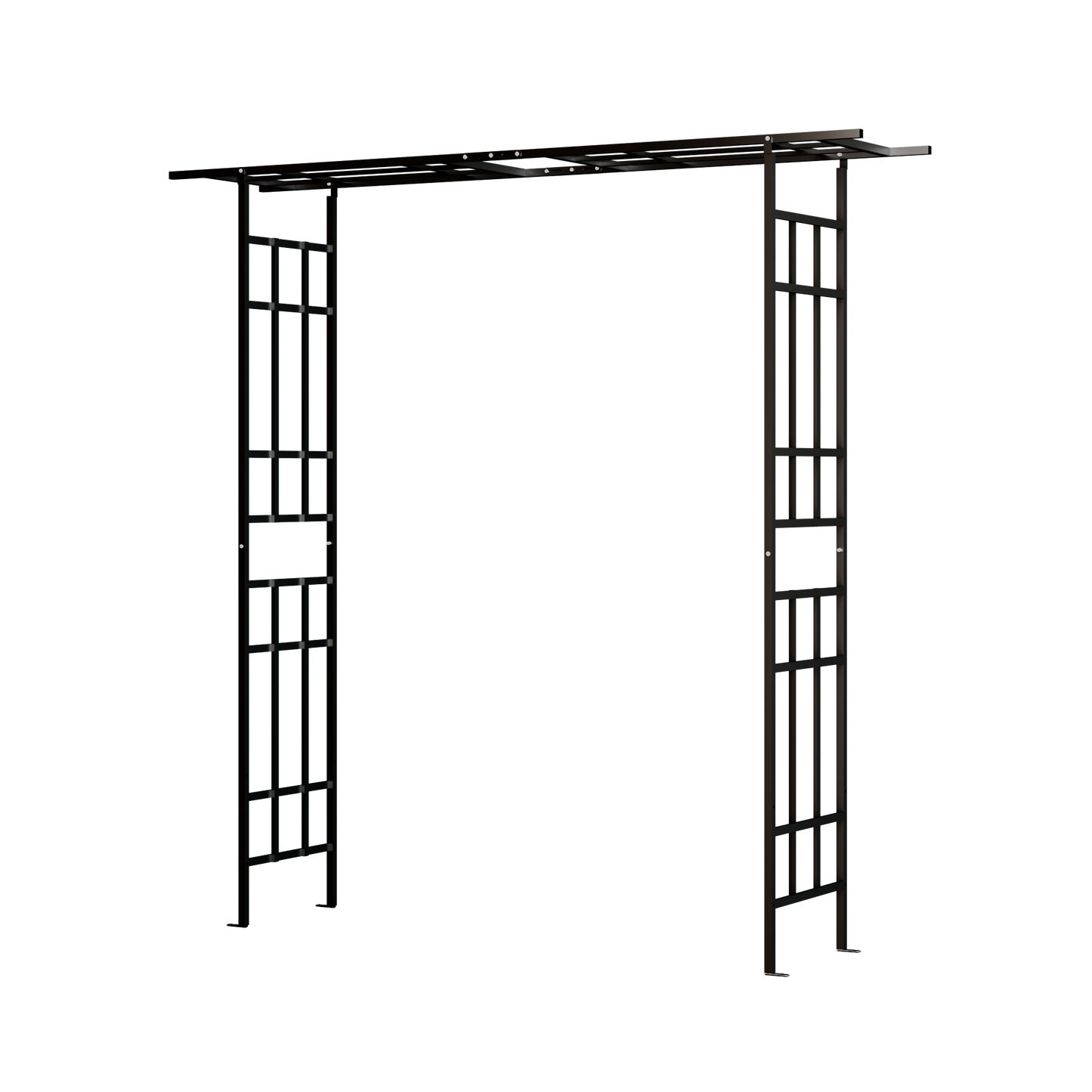 Metal Garden Arch with Adjustable Width for Climbing Plants