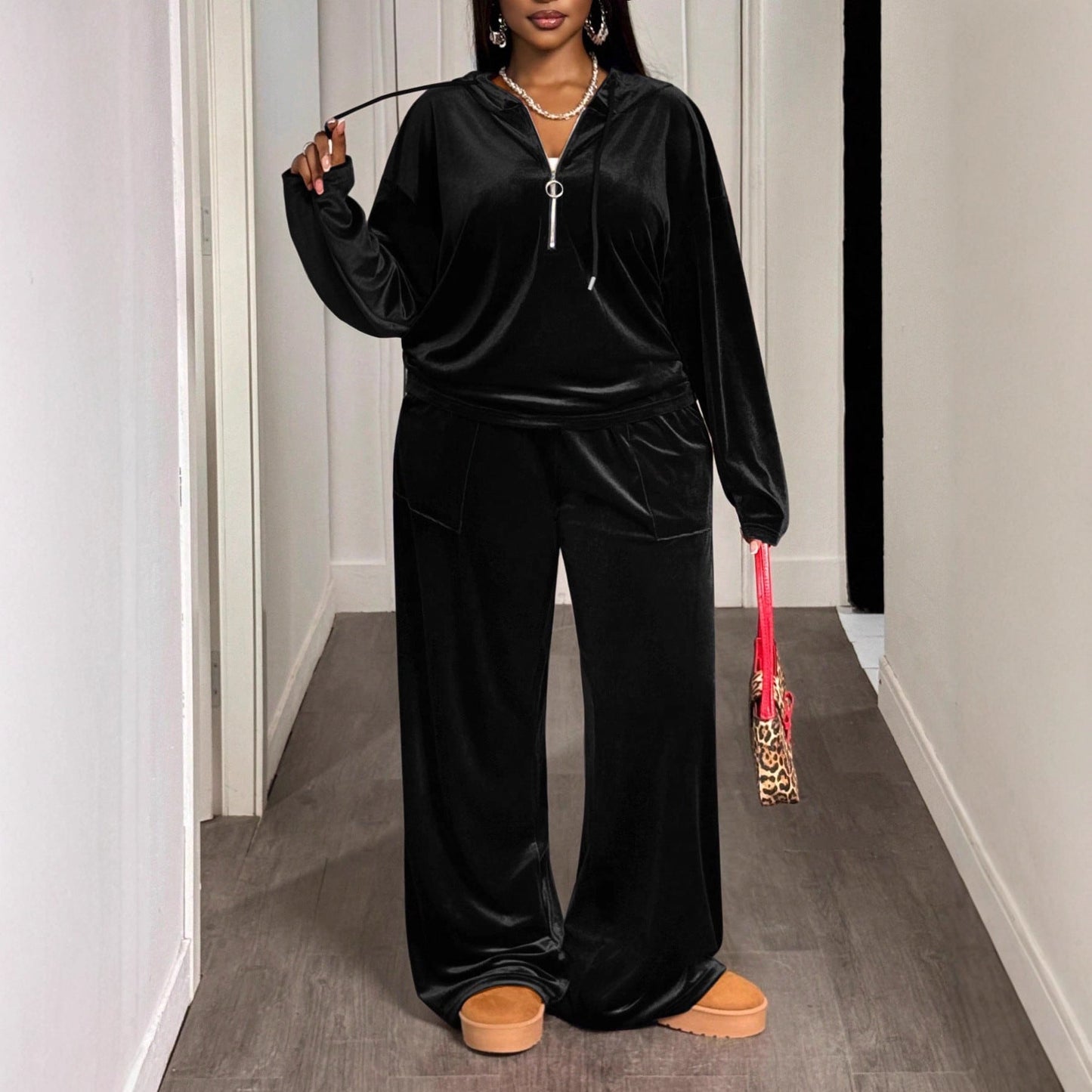 Cross-border Hooded Sweatshirt And Pants Set