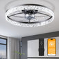 23.6" Ceiling Fan with Lights, Remote and App Control