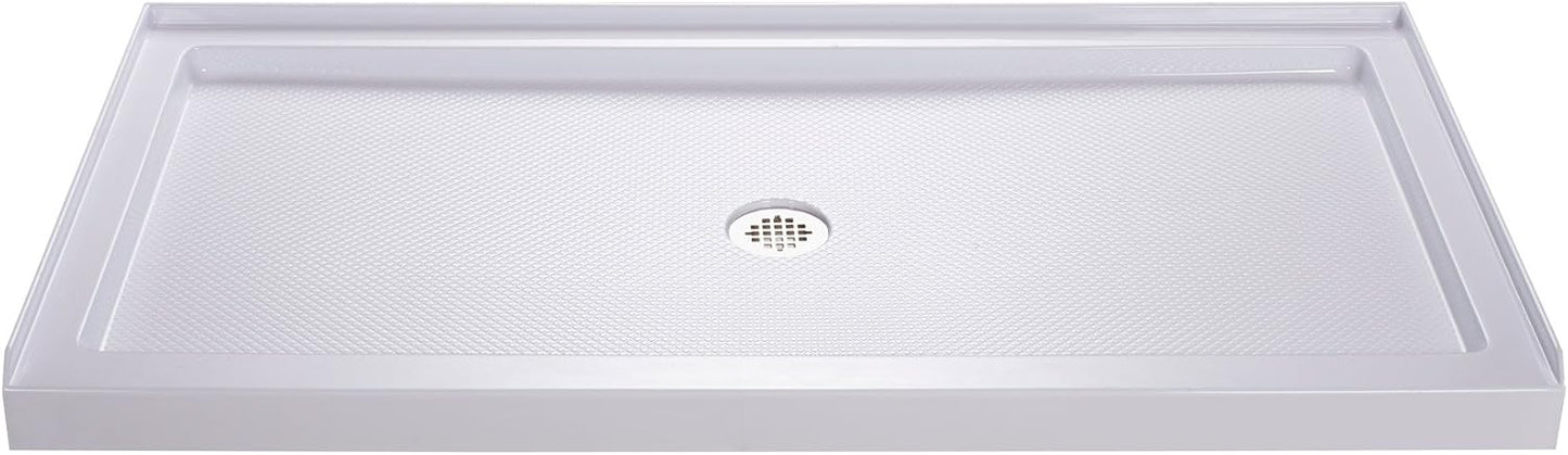 60" x 32" Shower Base, Central Drain Single Threshold