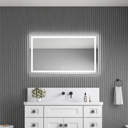 LED Bathroom Mirror with Front and Backlight