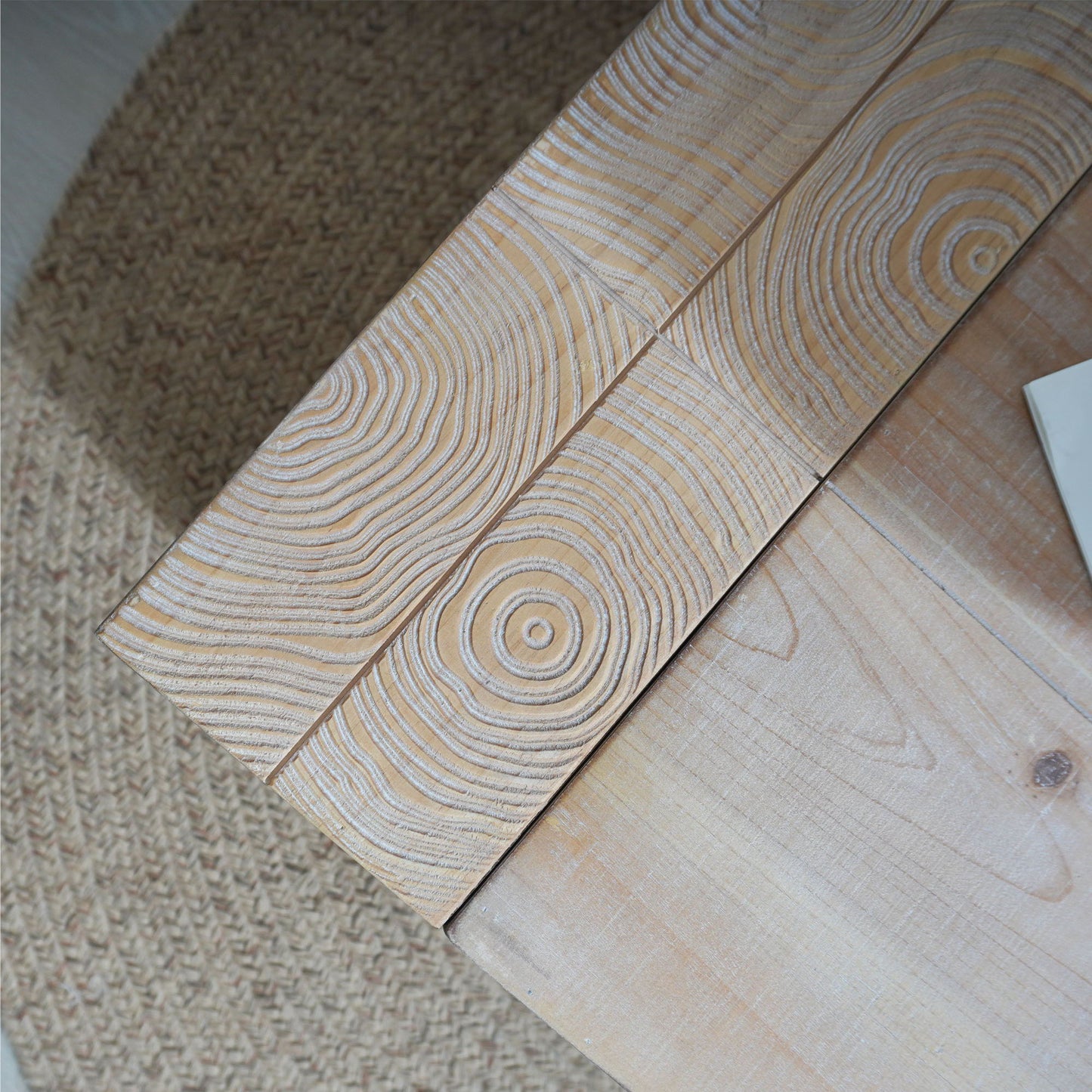 Modern Farmhouse Living Room Block Leg Coffee Table