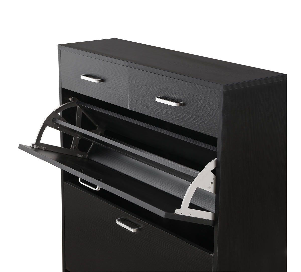 Large Size Shoe Cabinet - Freestanding Tipping Bucket Organizer