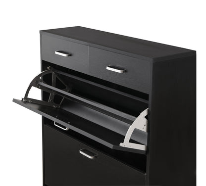 Large Size Shoe Cabinet - Freestanding Tipping Bucket Organizer