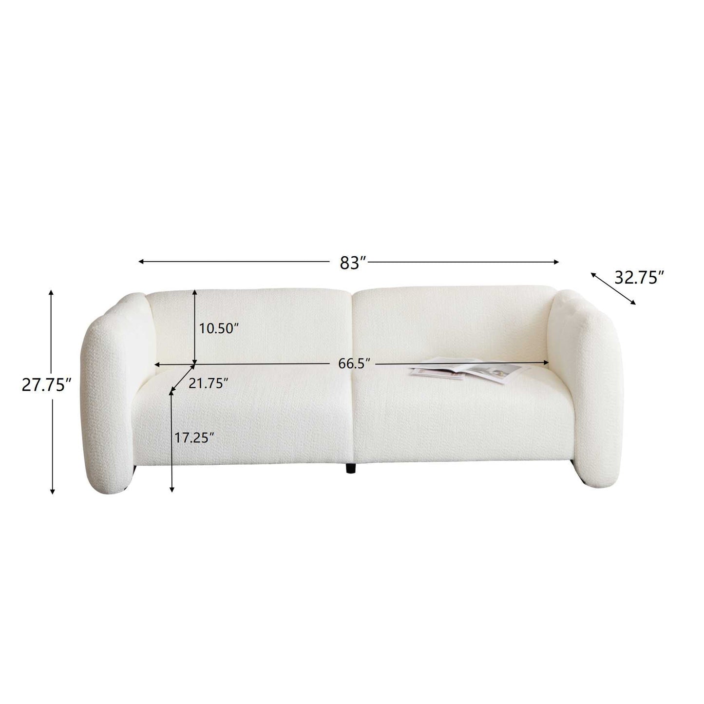 Tonson 83" 3-Seater Boucle Sofa