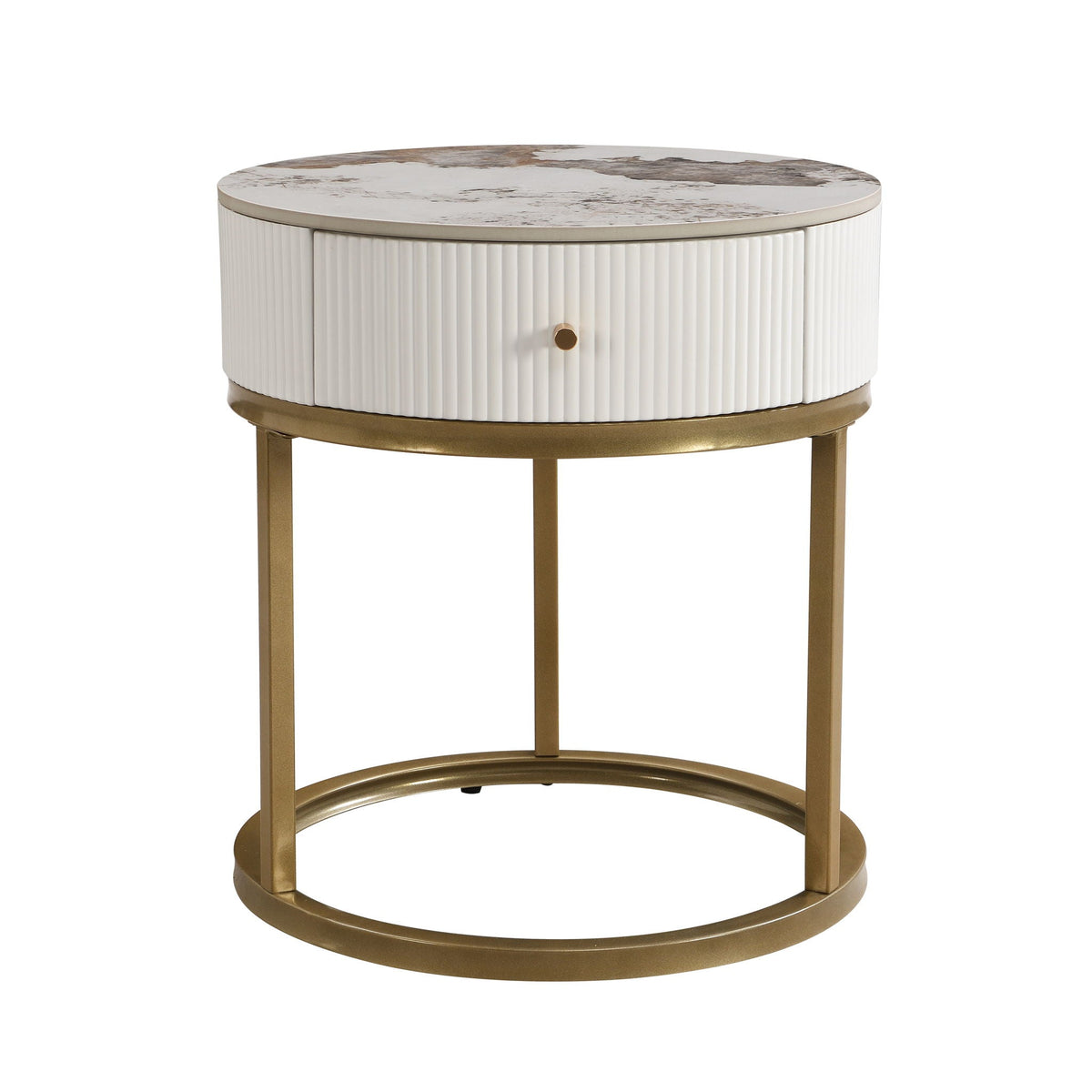 Modern Round Table With Drawers