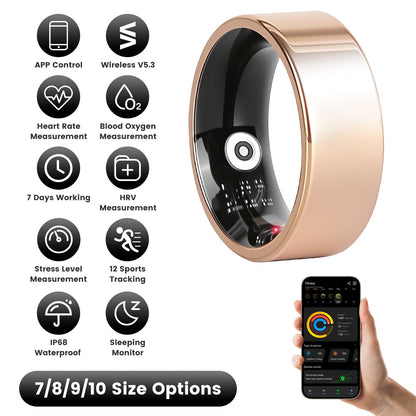 Smart Ring Health Tracker with Sleep & Fitness Monitoring