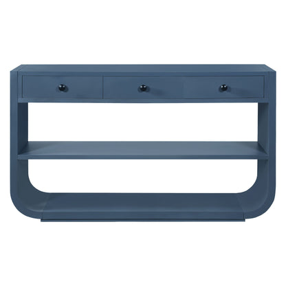 Console Table With 3 Soft Close Drawers & 2 Open Shelves