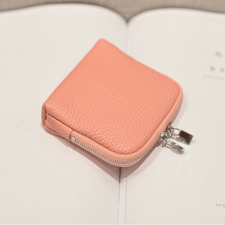 First-layer Cowhide Jewelry Pouch Mini And Convenient