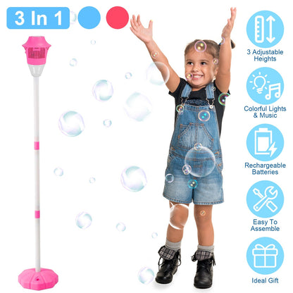 Standing Bubble Machine with Lights & Music - 3 Heights