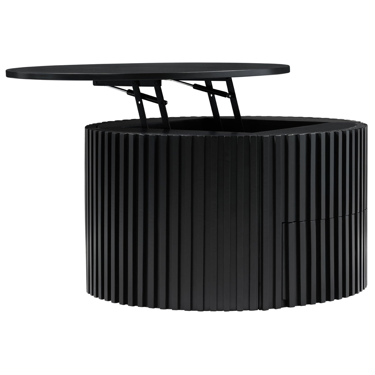 Round Lift Top Coffee Table With Hidden Storage For Living Room