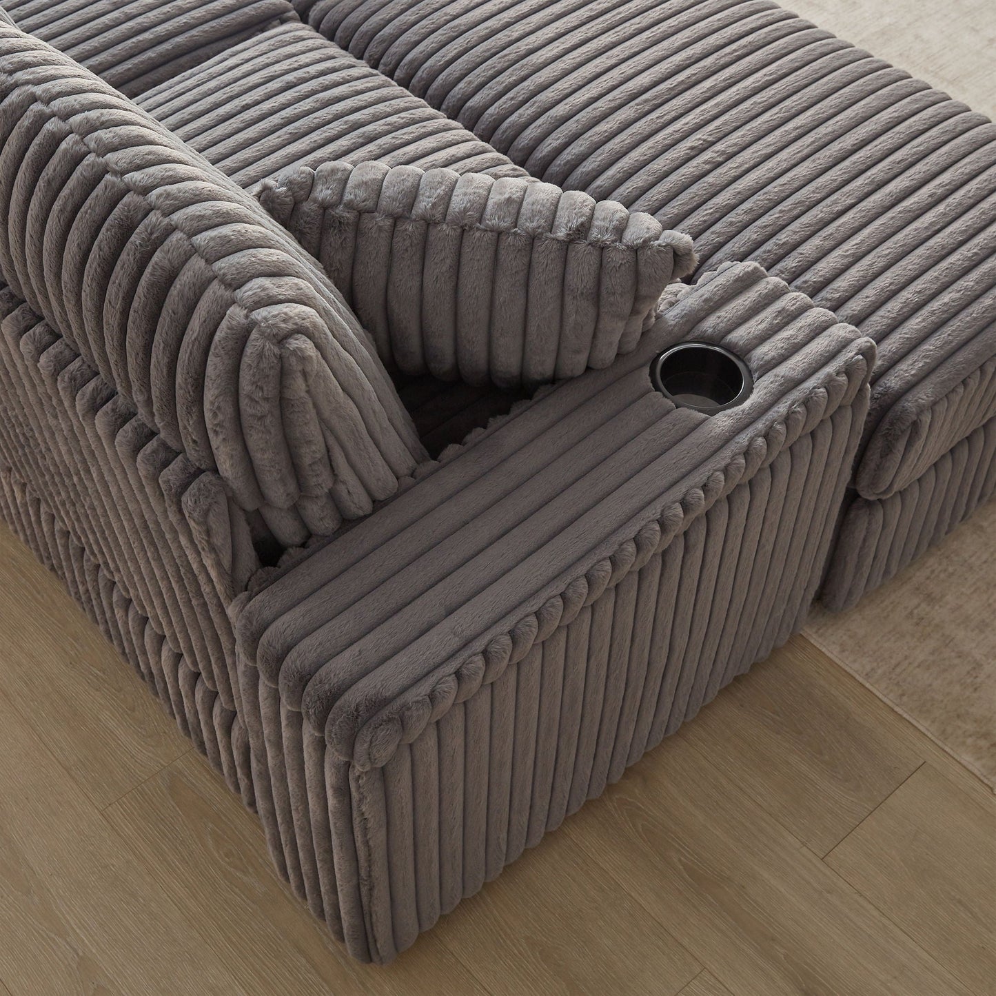 3 Seater Sofa With 2 Ottomans For Living Room