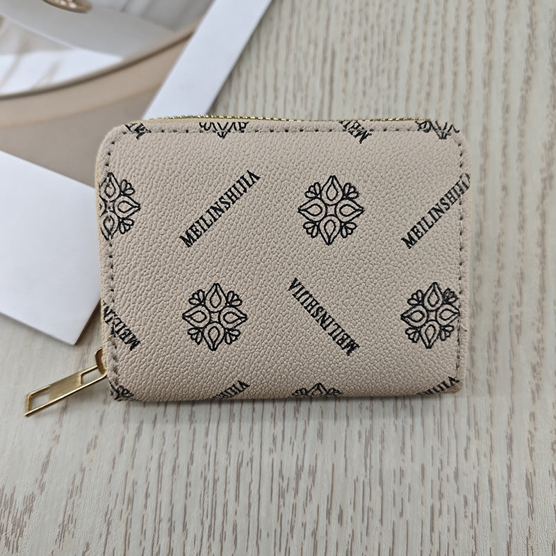 Simple And Stylish Single-zip Multi-cardholder Coin Purse