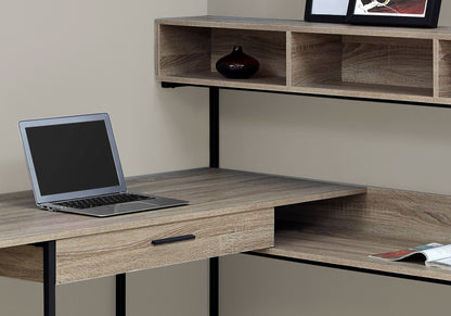 L-Shaped Corner Computer Desk with Storage Drawers
