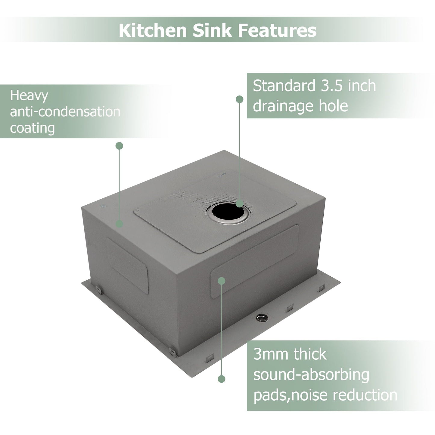 Stainless Steel Drop In Kitchen Sink, Topmount