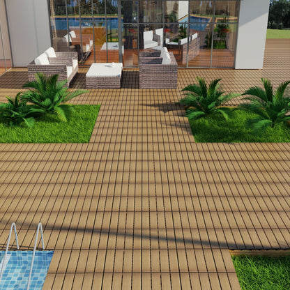 Patio Deck Tiles, Pack Of 22