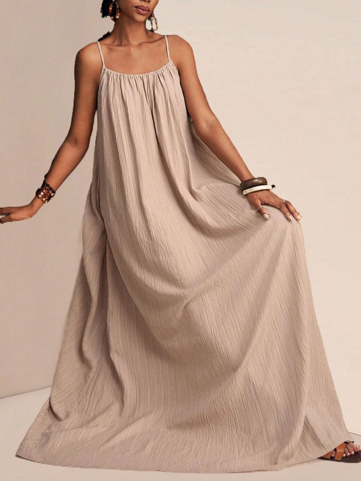 Spaghetti Strap Flowy Maxi Dress