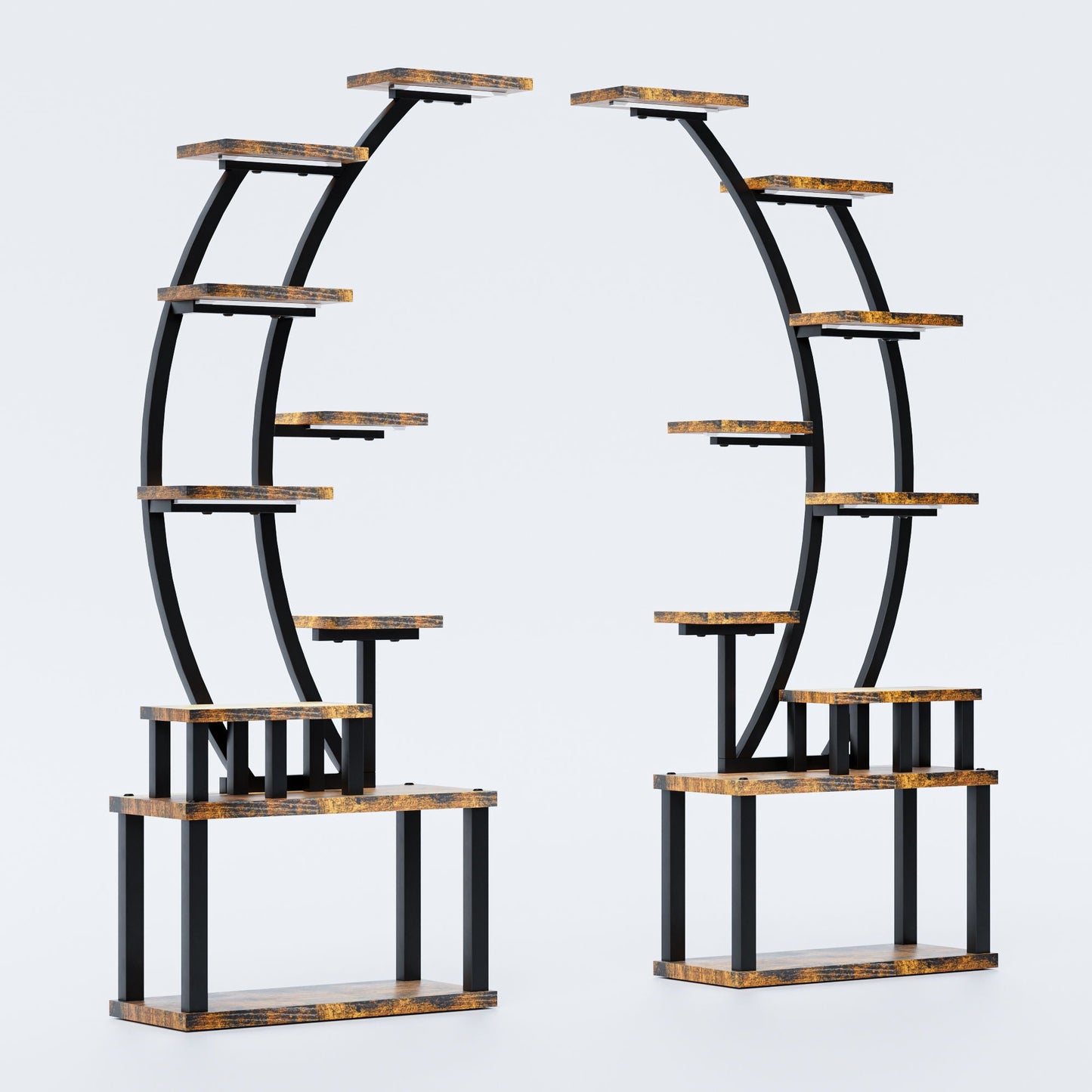 9 Tiered Indoor Plant Stand With 5 Adjustable Grow Lights