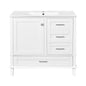 Bathroom Vanity, Modern Bathroom Cabinet With Sink Combo Set, Bathroom Storage Cabinet With A Soft Closing Door And 3 Drawers, Solid Wood Frame