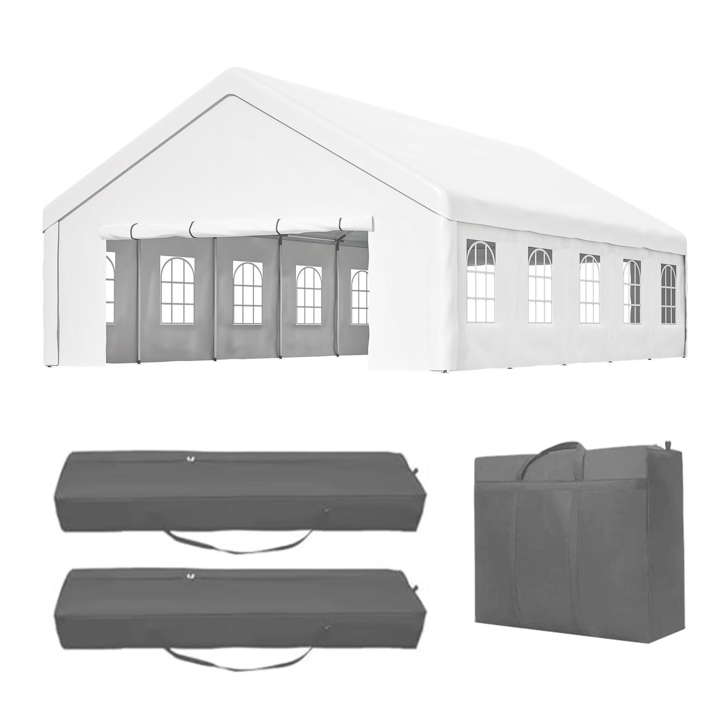 20x32 FT Party Tent with Removable Sidewalls & Storage Bags
