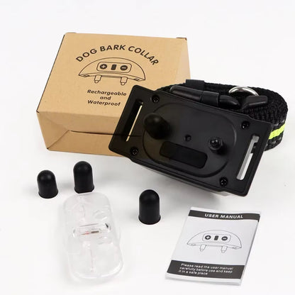 Dog Collar USB Rechargeable Trainer Electric Vibration Shock Beep Dog Training Collar Anti Barking Device Automatic Anti Bark
